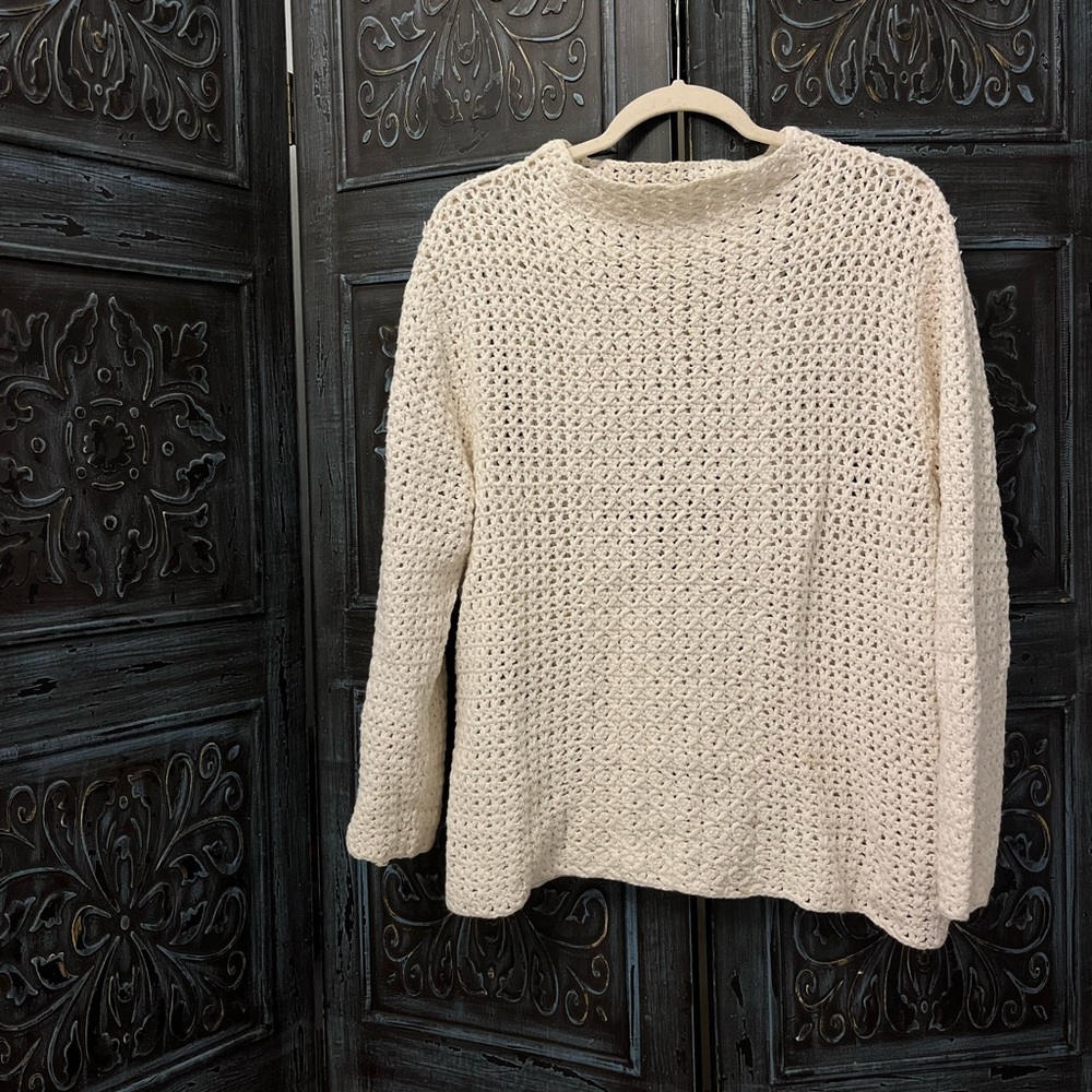 cozy vintage crocheted sweater
